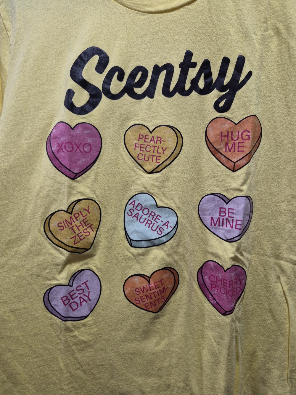 Scentsy Yellow Heart Candy Graphic Tee
